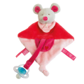 Super attache sucette souris rose rouge coeur 