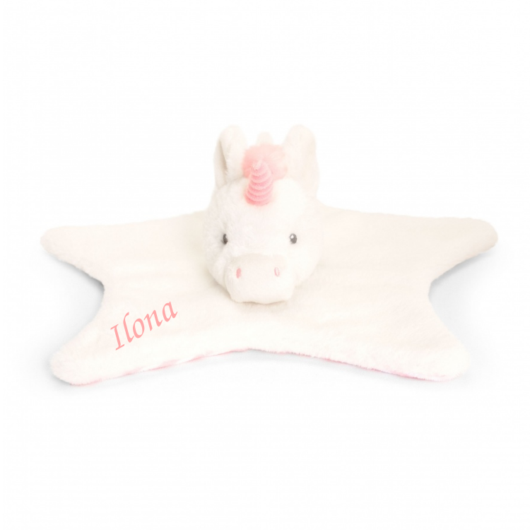 Doudou et compagnie - Attrape-rêve Peluche licorne rose blanc 20 cm