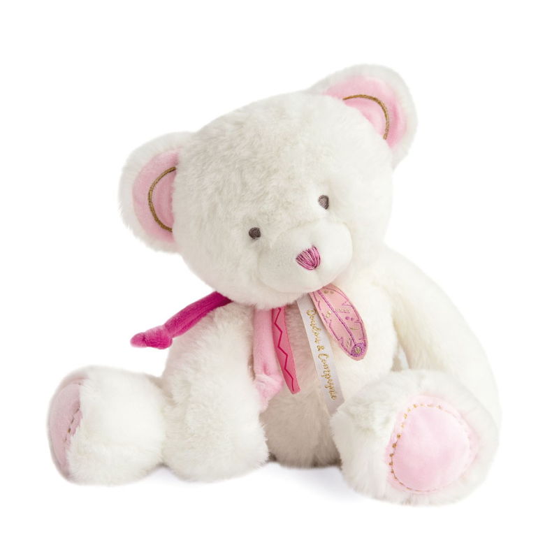 Doudou et compagnie - Attrape-rêve peluche ours rose 30 cm