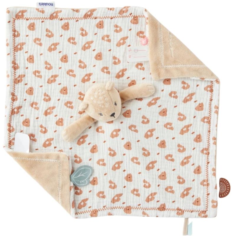 Peluche d'activités Babou en Veloudoux et mousseline, caramel | Noukie's