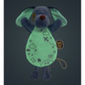  - jules chien - marionnette luminescent bleu 30 cm 