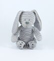  peluche lapin rayé gris blanc 
