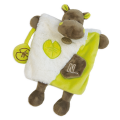 Les douillettes marionnette hippo vert blanc feuille 