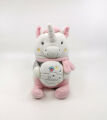  boîte à musique licorne rose gris nuage 20 cm 