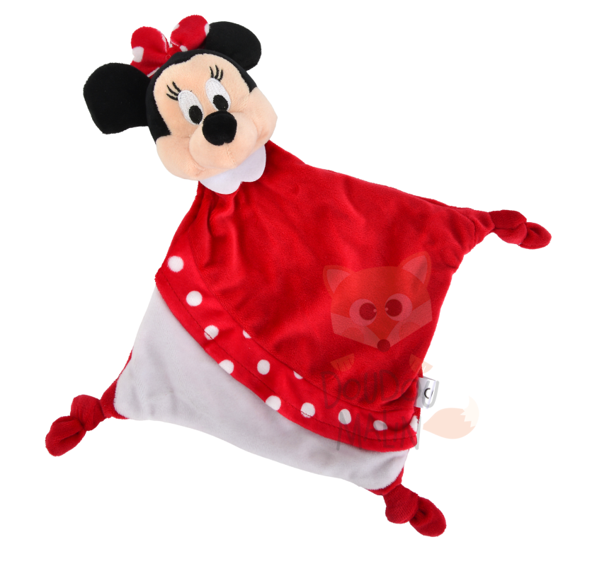 Disney Minnie la souris Doudou plat rouge blanc pois