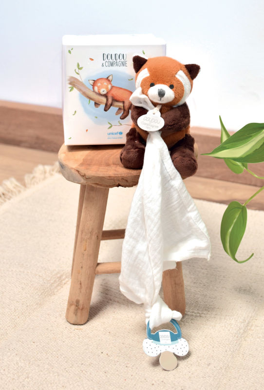 Unicef Peluche Panda roux 25 cm de Doudou et Compagnie, Peluches