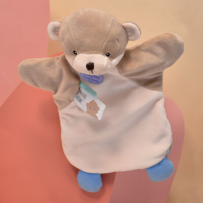  - marionnette loutre beige 25 cm 