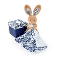  - bohaime - peluche avec lapin bleu blanc liberty 