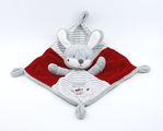  - plat renard déguisé en lapin gris rouge petit et rusé 25 cm 