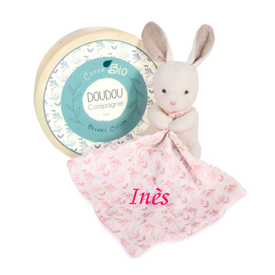  - botanic - peluche avec bio lapin rose 15 cm 