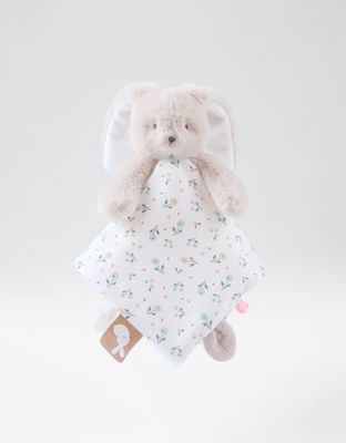  - romy lapin - plat blanc fleur 25 cm 