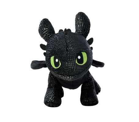 Dragons krokmou peluche dragon noir 25 cm 