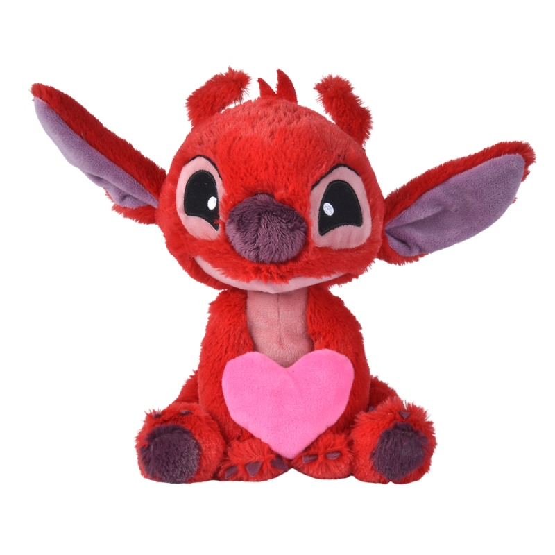 Disney Peluche Leroy avec coeur rouge rose 25 cm
