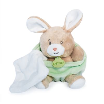  - plush rabbit in pocket - green 15 cm 