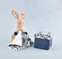  - bohaime - peluche avec lapin bleu blanc liberty 