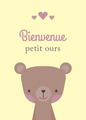 Carte félicitations naissance ours 