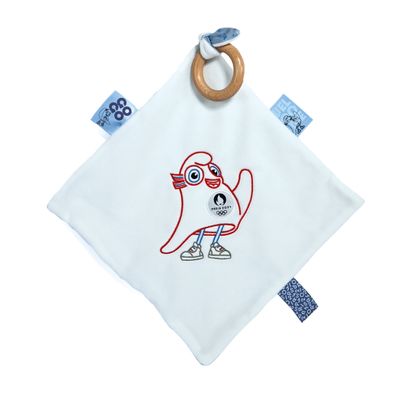  - comforter with wood ring mascot olympic games paris 2024 - 25 cm 