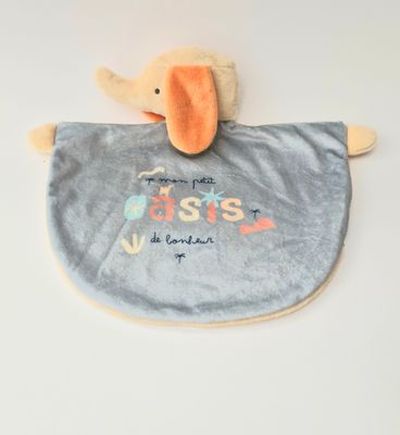  éléphant mon petit oasis bonheur gris 20 cm 