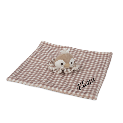 Walking mum - praline - comforter penguin moka brown 25 cm 
