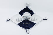 Pat et ripaton - plat ours bleu blanc mon petit loulou 25 cm 