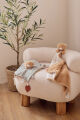  - fluffy vache - couverture avec peluche - 50 x 50 cm 