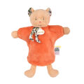  - les poétiques - marionnette ours orange 25 cm 