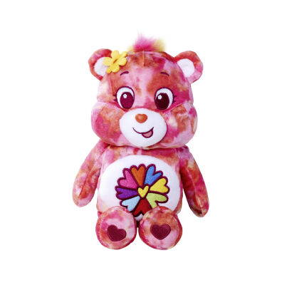 Bisounours - peluche flower power rose 23 cm 