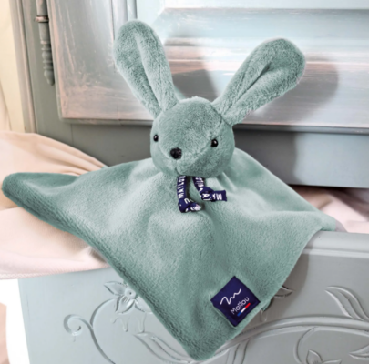  - lapin dorlotin fabriqué en france - plat vert sauge 25 cm 
