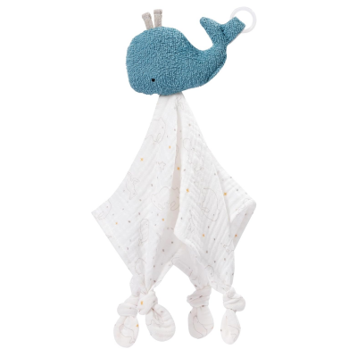  - comforter whale blue white 34 cm 