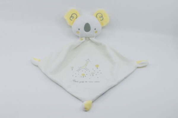  - plat souris tout près mon coeur blanc jaune 25 cm 