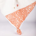  - je brille dans nuit - peluche avec lapin rose orangé blanc 25 cm 
