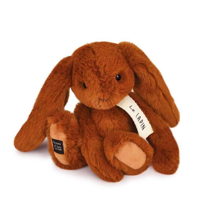 Histoire d'ours - Mini peluche lapin marron capuccino 20 cm