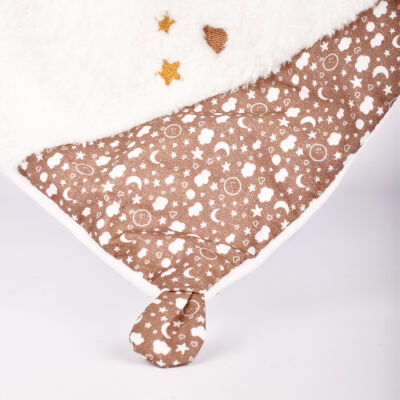  - glow in the dark - plush with comforter bear brown white 25 cm 