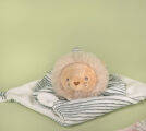  - les chouchoux - lion blanc gris 22 cm 