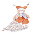  - polochon lours - peluche avec orange bleu 22 cm 
