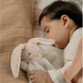  - bali et moka - couverture lapin beige blanc 50 x 50 cm 