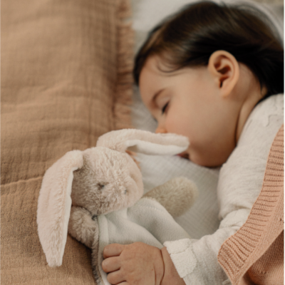  - bali et moka - couverture lapin beige blanc 50 x 50 cm 