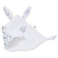 Bbco - plat lapin blanc bleu fourrure coeur 30 cm 