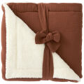 Bbco - couverture épaisse doublée terracotta - 70 x 100 cm 