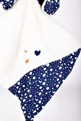  - glow in the dark - plush with comforter hippopotamus blue white 25 cm 