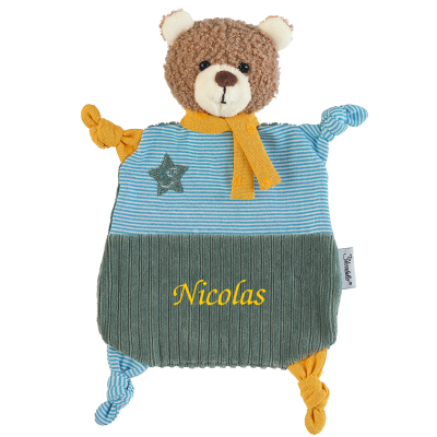  - ben lours - plat bleu vert jaune 25 cm 