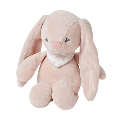  - alice et pomme - peluche lapin rose 20 cm 