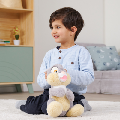  - panpan lapin - peluche gris 25 cm 