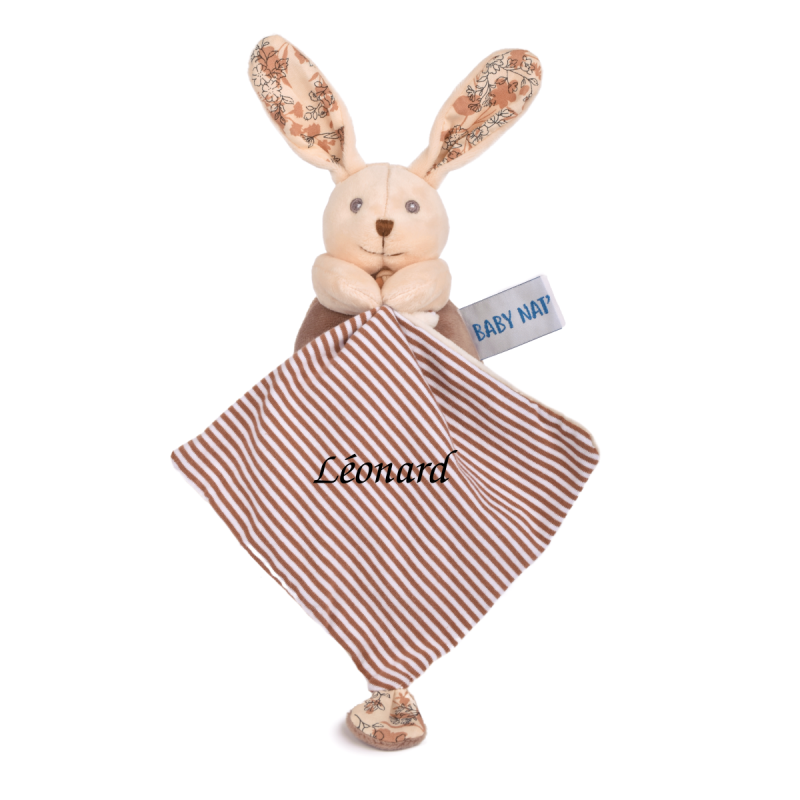  - the poupis - plush with comforter rabbit brown beige 18 cm 