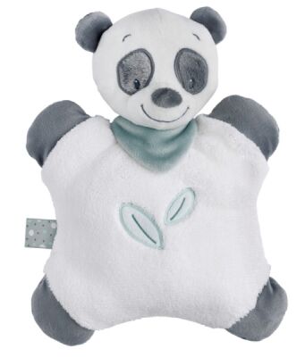 - loulou léa hippolyte - panda flatsie blanc gris 20 cm 