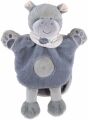  - savane - marionnette hippopotame gris 25 cm 