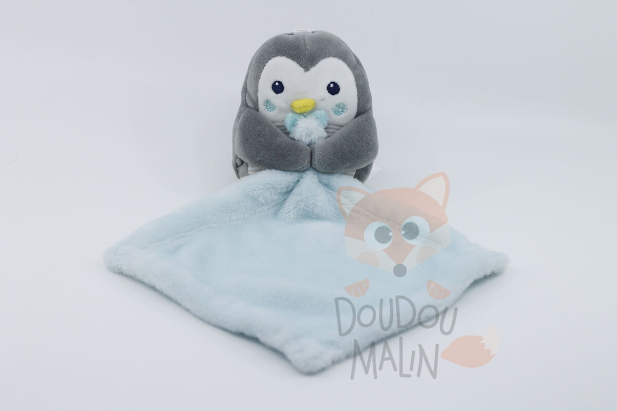  - plush penguin with comforter blue 