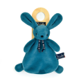  - lapin dorlotin fabriqué en france - bleu minéral 25 cm 