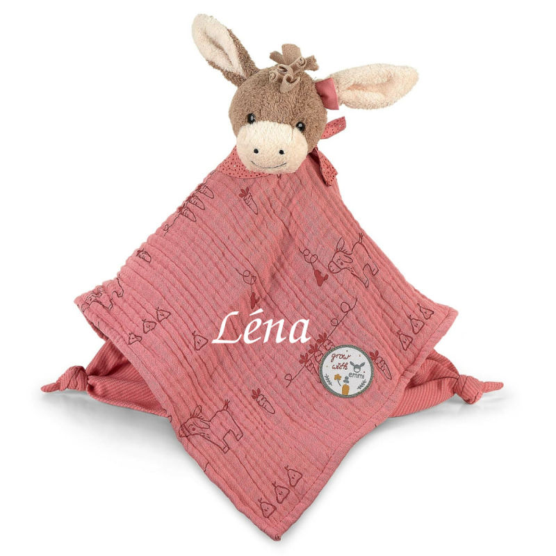 Couverture Doudou Bébé Personnalisée Avec Prénom - Taille 25x25cm, Broderie Nom, Sensorielle, Lavable, Cadeau Naissance - 7