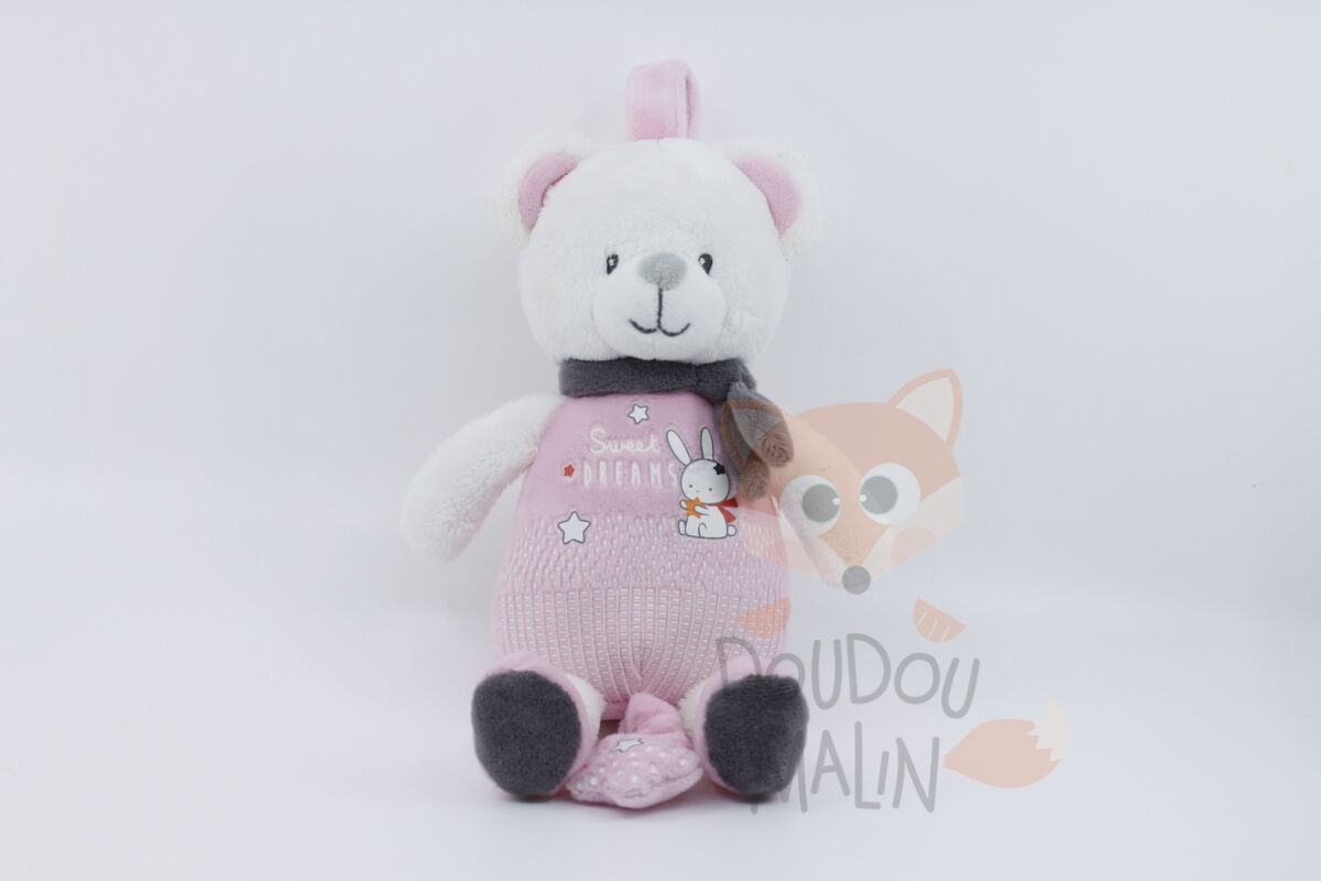  - musical box bear pink white sweet dreams 30 cm 